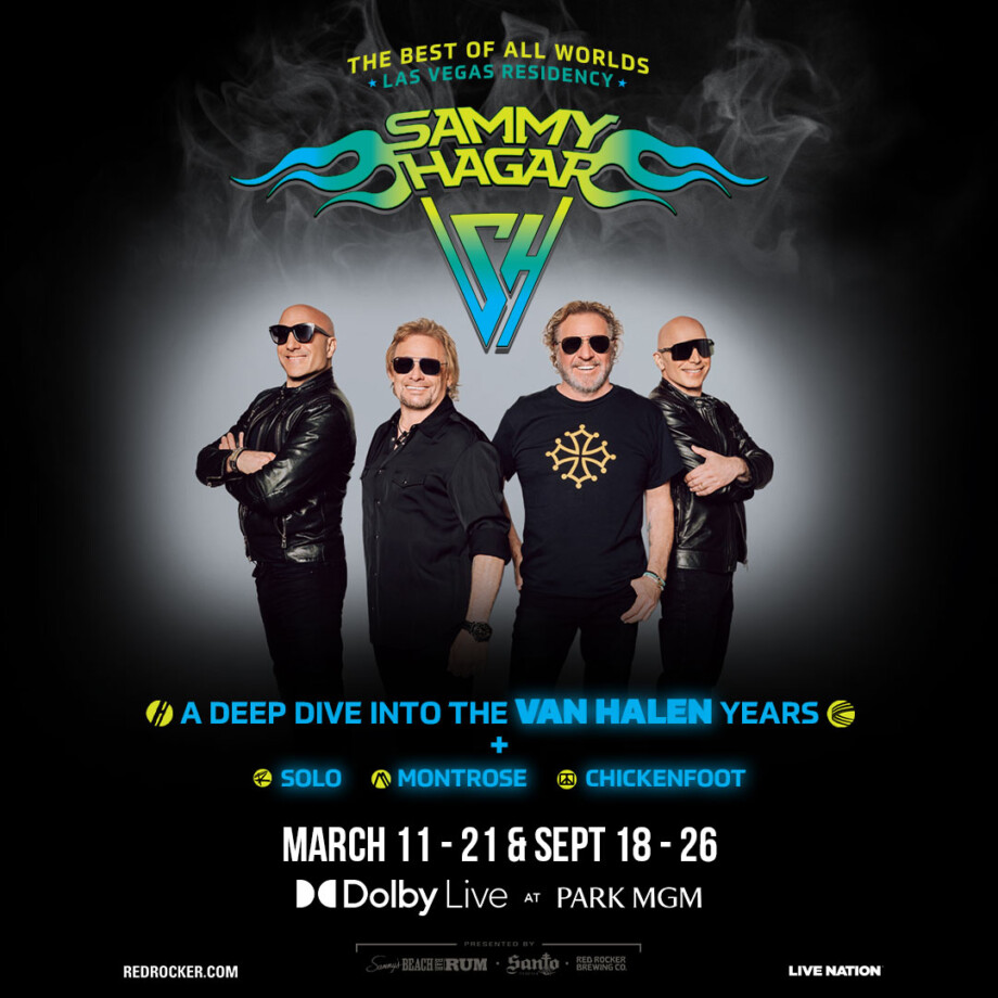 Sammy Hagar The Best of All Worlds Residency Tour Poster 2026
